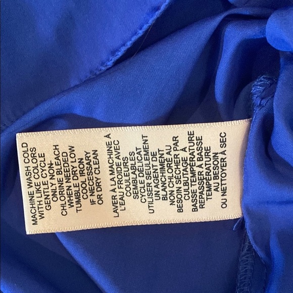 Philosophy Air Flow Ruffled top with lace up back Ultramarine Blue Tank Top - Picture 8 of 13